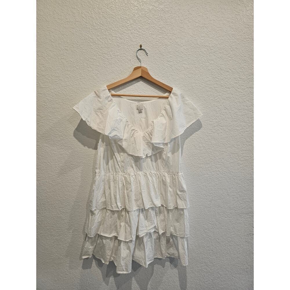 A new day White cotton dress sz xl